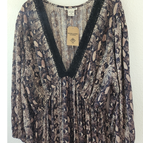 Romantic Gypsy NWT Leopard Print Maxi Dress Sz 1X - Picture 4 of 9